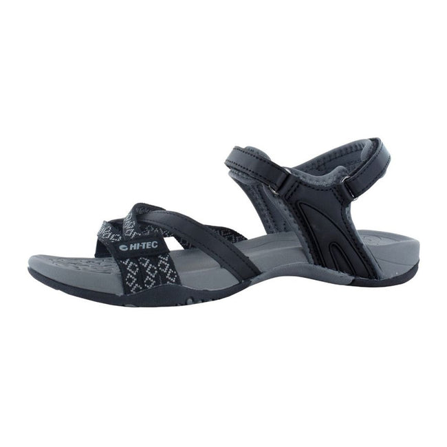 Black-Charcoal - Lifestyle - Hi-Tec Womens-Ladies Savanna II Sandals