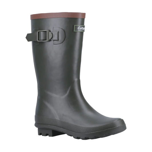 Green - Front - Cotswold Childrens-Kids Bowldown Wellington Boots