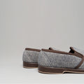 Brown - Close up - GBS Stafford Mens Twin Gusset Slipper - Mens Slippers