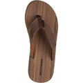 Brown - Side - Skechers Mens Tantric Fritz Flip Flops
