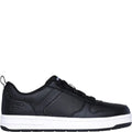 Black-White - Side - Skechers Boys Smooth Street -Genzo Trainers