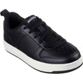 Black-White - Front - Skechers Boys Smooth Street -Genzo Trainers