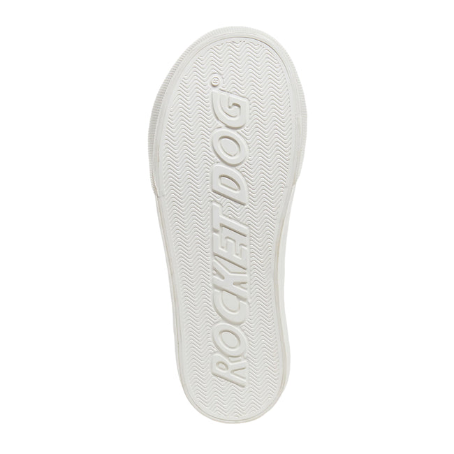 White - Side - Rocket Dog Womens-Ladies Jazzin Plus Trainers