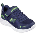 Navy-Lime - Front - Skechers Boys Mazematics Trainers