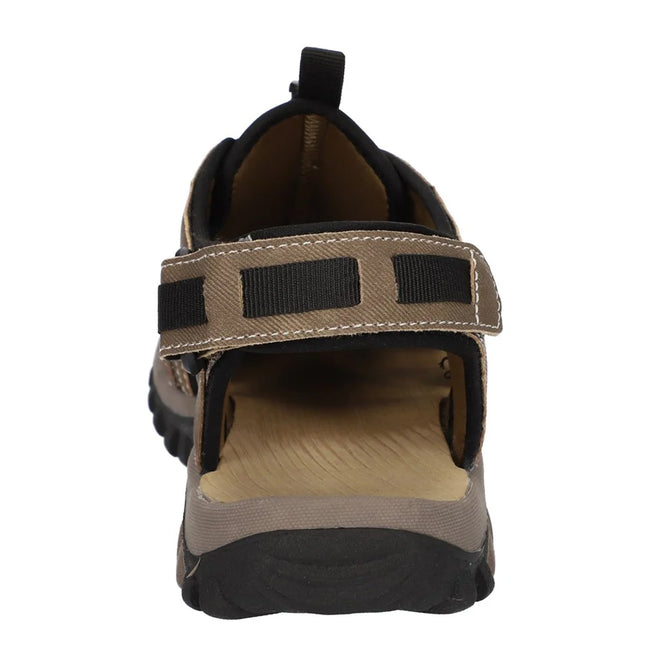 Taupe-Burnt Orange - Back - Hi-Tec Mens Cove Sport Sandals