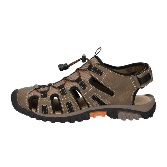Taupe-Burnt Orange - Lifestyle - Hi-Tec Mens Cove Sport Sandals