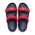 Navy-Varsity Red - Pack Shot - Crocs Childrens-Kids Crocband Play Sandals