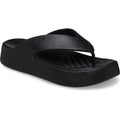 Black - Front - Crocs Womens-Ladies Getaway Platform Flip Flops