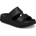 Black - Front - Crocs Womens-Ladies Getaway H-Strap Platform Sandals