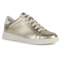 Light Gold-Optic White - Front - Geox Womens-Ladies Jaysen B Trainers