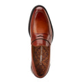 Burnt Tan - Close up - Base London Mens Kennedy Leather Loafers