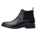 Black - Side - Base London Mens Portland Leather Chelsea Boots