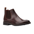 Dark Brown - Front - Base London Mens Portland Leather Chelsea Boots