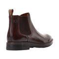 Dark Brown - Back - Base London Mens Portland Leather Chelsea Boots