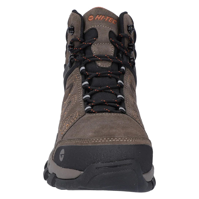 Brown-Lilac - Back - Hi-Tec Mens V-Lite Explorer Suede V-Lite Waterproof Hiking Boots