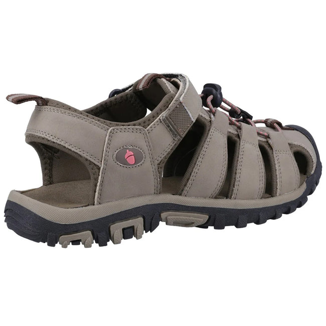 Taupe - Back - Cotswold Womens-Ladies Brimpsfield Sandals