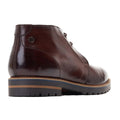 Brown - Back - Base London Mens Swan Washed Leather Chukka Boots