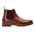 Burnt Tan - Lifestyle - Base London Mens Cutler Washed Leather Chelsea Boots
