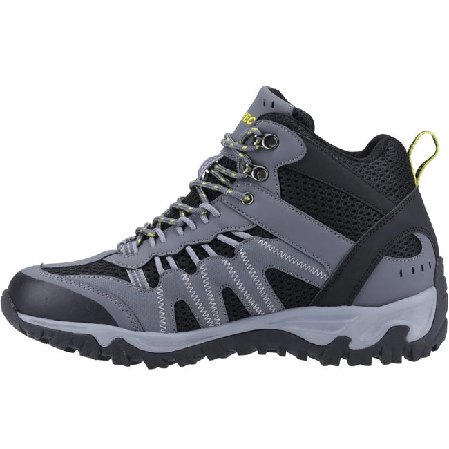 Graphite-Black-Citron - Side - Hi-Tec Mens Jaguar Mid Cut Boots