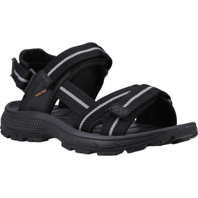 Black-Grey-Orange - Front - Hi-Tec Mens Sierra Sandals