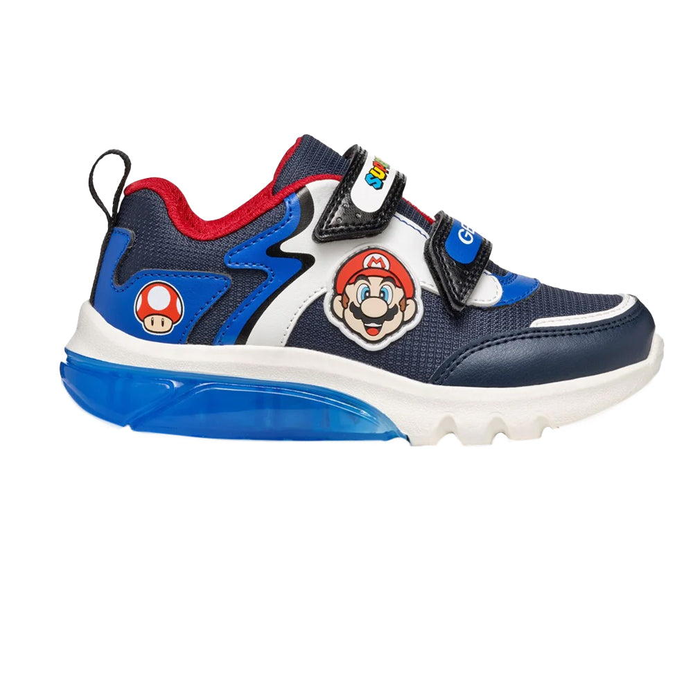 Navy-Royal Blue - Lifestyle - Geox Boys Ciberdron Super Mario Trainers