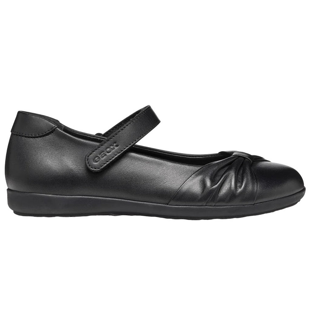 Black - Lifestyle - Geox Girls J Iberide F Leather School Shoes