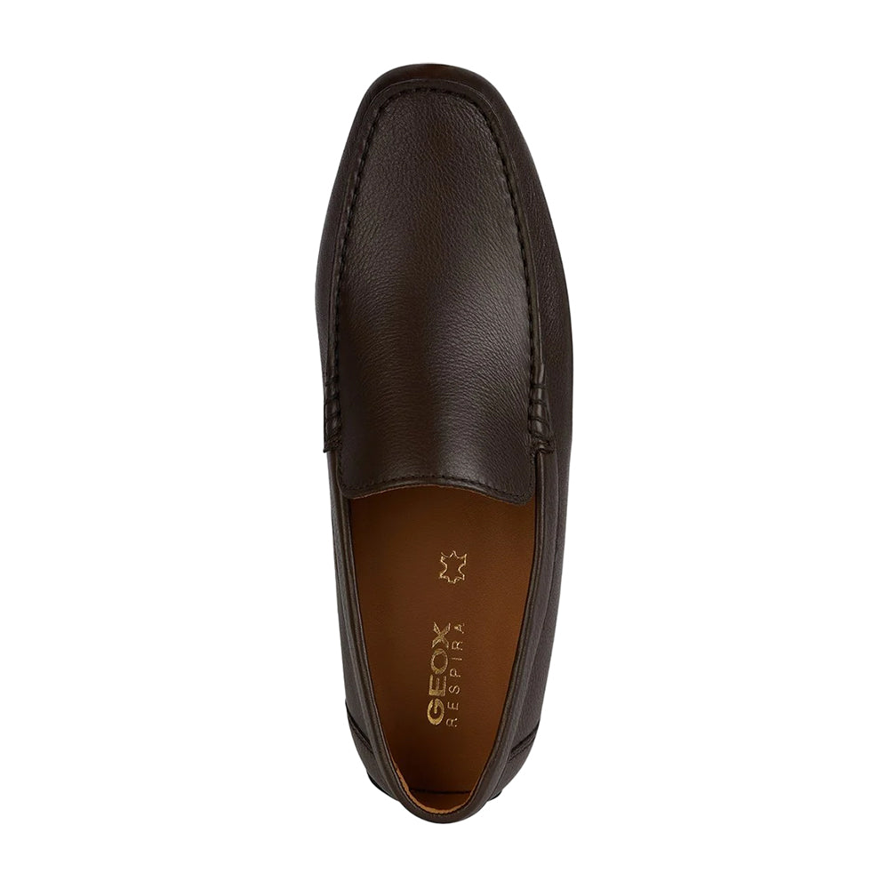 Dark Brown - Lifestyle - Geox Mens U Kosmopolis Leather Grip Loafers