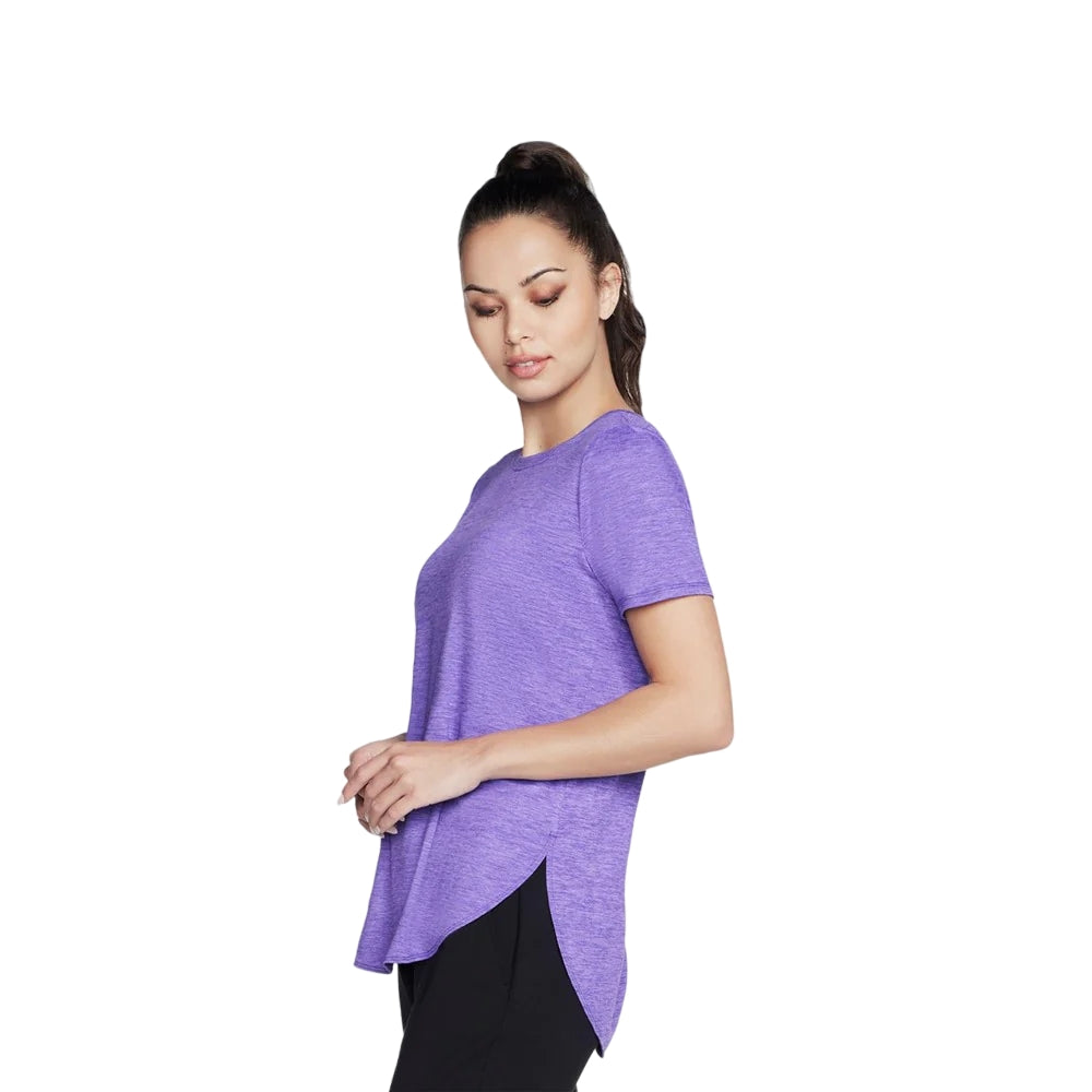 Neon Pink-Purple - Side - Skechers Womens-Ladies Go Dri Swift Tunic
