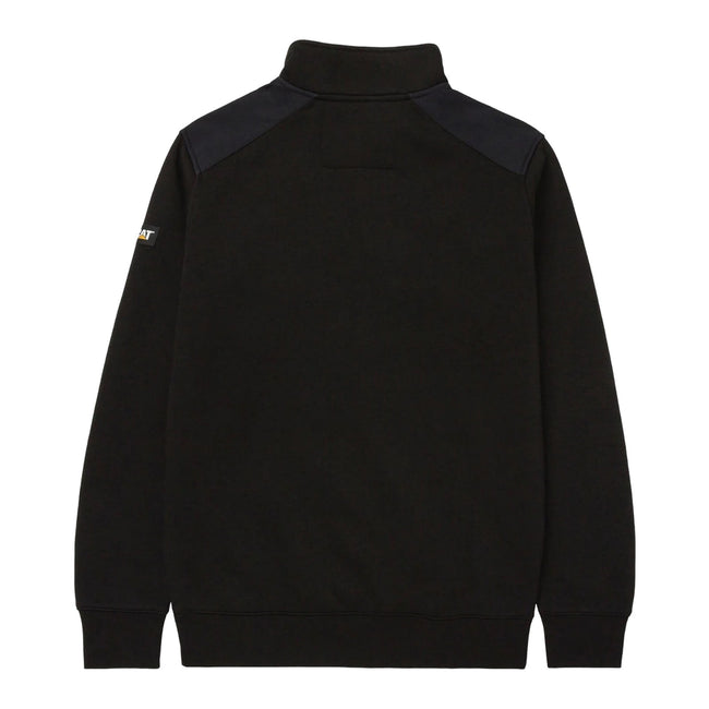 Black - Back - Caterpillar Unisex Adult Quarter Zip Sweatshirt