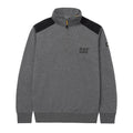 Dark Heather Grey - Front - Caterpillar Unisex Adult Quarter Zip Sweatshirt