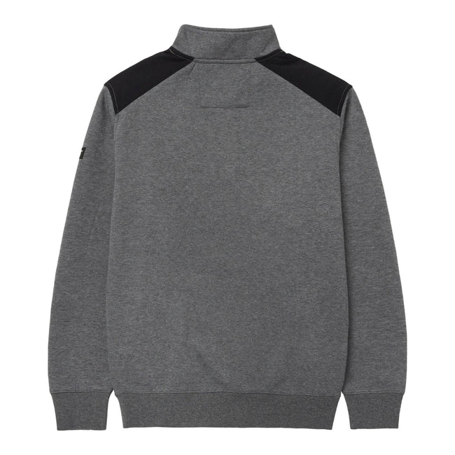 Dark Heather Grey - Back - Caterpillar Unisex Adult Quarter Zip Sweatshirt