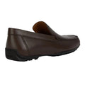 Dark Brown - Back - Geox Mens U Kosmopolis Leather Grip Moccasins
