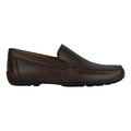 Dark Brown - Side - Geox Mens U Kosmopolis Leather Grip Moccasins