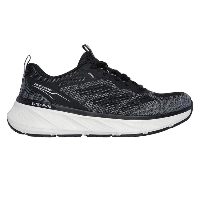 Black-Lavender - Back - Skechers Womens-Ladies Edgeride Power Flow Trainers
