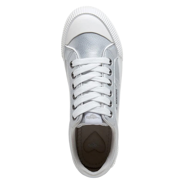 Silver - Side - Rocket Dog Womens-Ladies Cheery Trainers