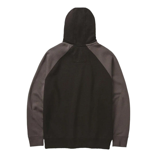 Black-Magnet - Back - CAT Lifestyle Mens Hooded Raglan Sweatshirt