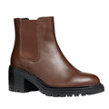 Dark Brown - Front - Geox Womens-Ladies Damiana Leather Ankle Boots