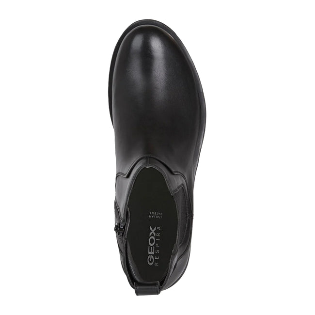Black - Lifestyle - Geox Womens-Ladies Rawelle Leather Ankle Boots