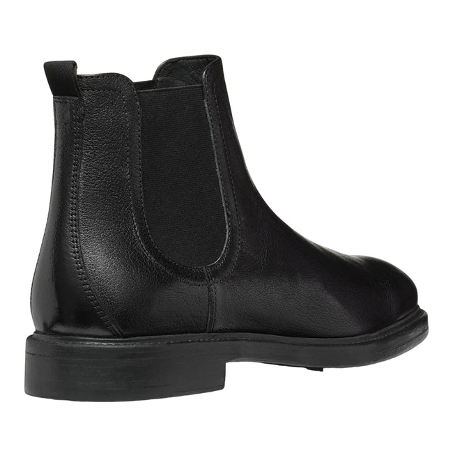 Black - Back - Geox Mens Tiberio Leather Ankle Boots
