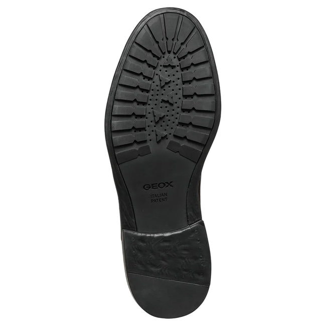 Black - Lifestyle - Geox Mens Tiberio Leather Ankle Boots