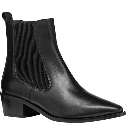 Black - Front - Geox Womens-Ladies Leather Ankle Boots