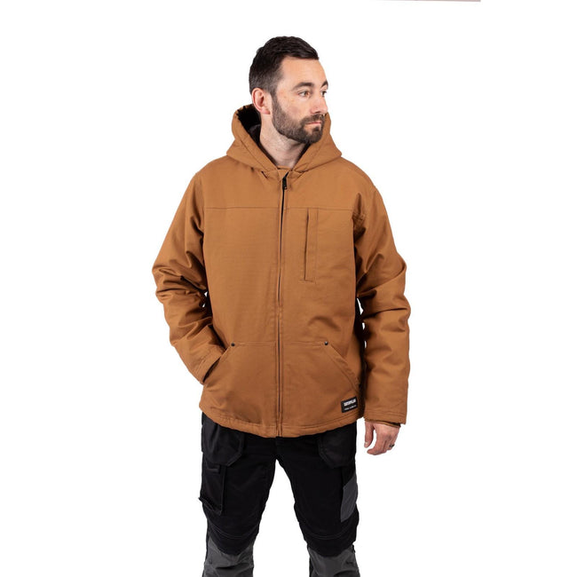 Bronze - Side - Caterpillar Mens Sherpa Lined Hooded Jacket