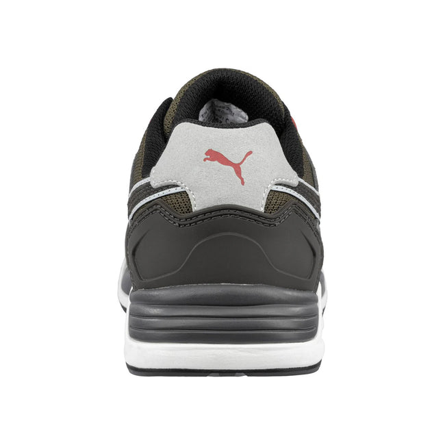 Ivory-White-Red - Back - Puma Safety Mens Frontside Ivy Low Safety Trainers