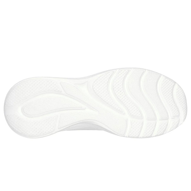 White - Side - Skechers Womens-Ladies Bobs Squad Waves Still Wading Trainers