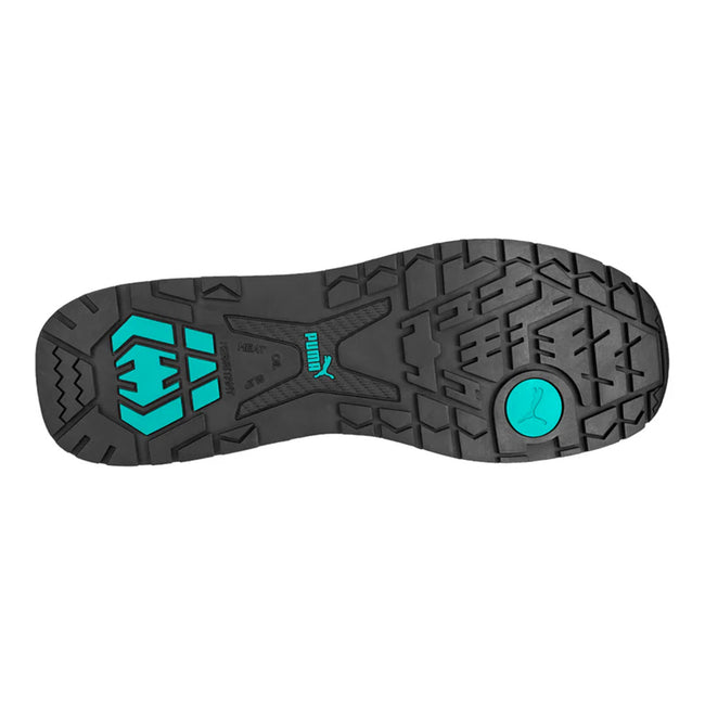 Black-Blue - Side - Puma Womens-Ladies Vivid Green Heart Low Trainers