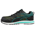 Black-Blue - Pack Shot - Puma Womens-Ladies Vivid Green Heart Low Trainers