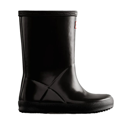 Black - Front - Hunter Childrens-Kids First Classic Gloss Wellington Boots
