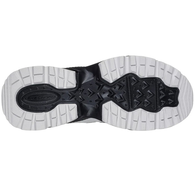 Grey-Black - Back - Skechers Mens Viking AT Suede Hiking Shoes
