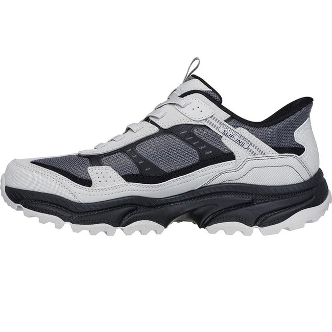 Grey-Black - Lifestyle - Skechers Mens Viking AT Suede Hiking Shoes