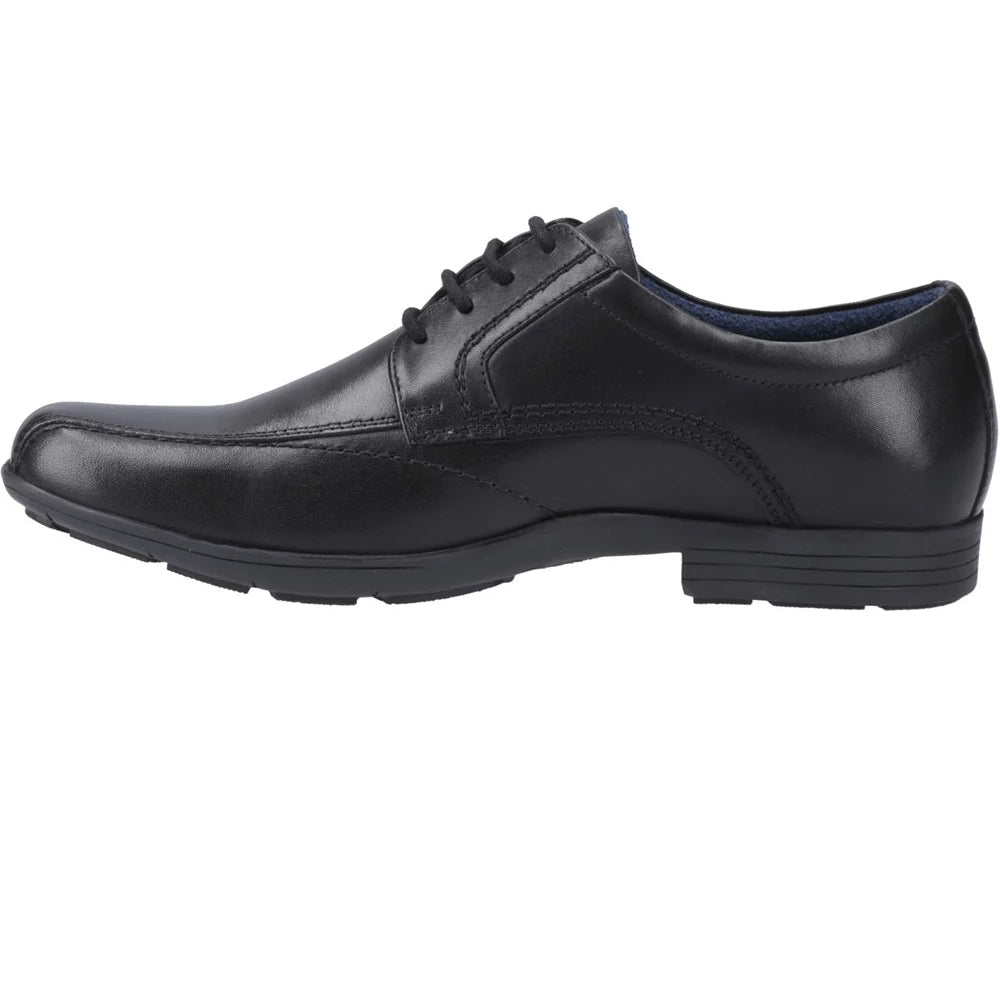 Black - Pack Shot - POD Boys Angus Leather Oxford Shoes